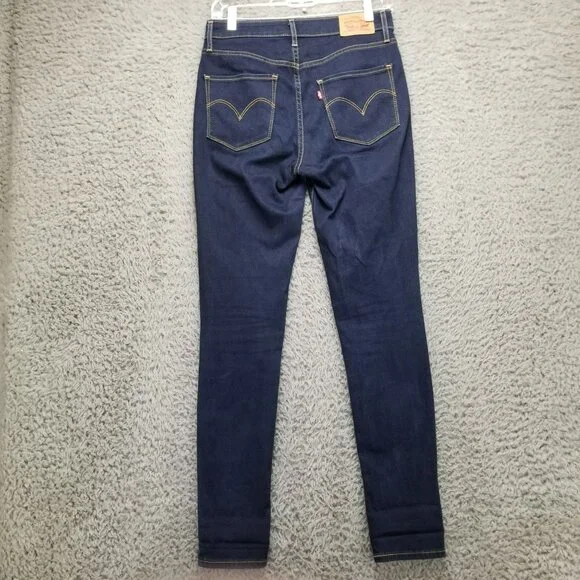 Levis Jeans Womens 27 Blue 721 High Rise Skinny Stretch Denim - Picture 1 of 13
